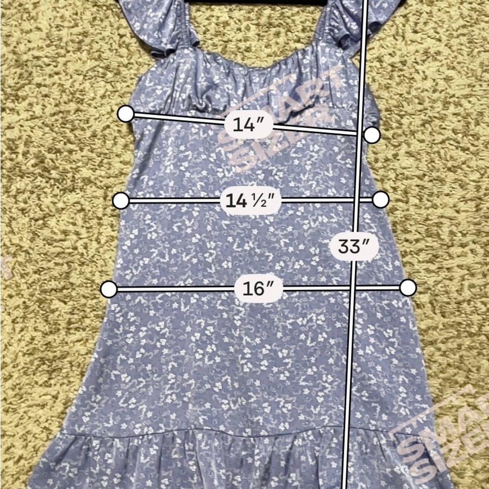 Zara Purple Lilac Floral Mini Dress Ruffle Cottagecore Milkmaid Coquette Small - Picture 5 of 12
